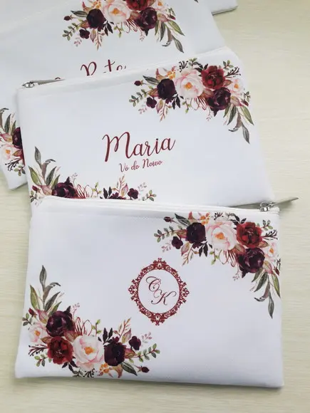 Necessaire Slim Floral Marsala