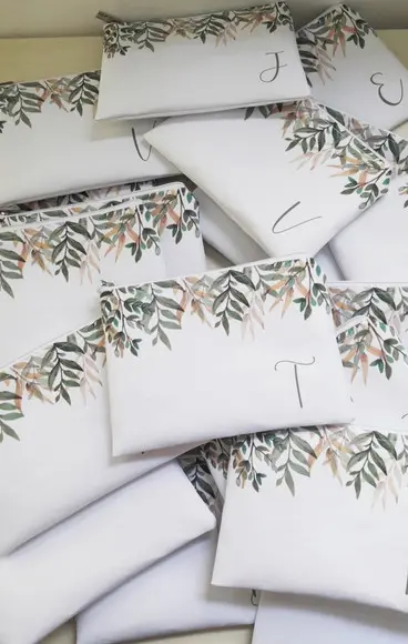 Necessaire Slim Folhagens com Pingente