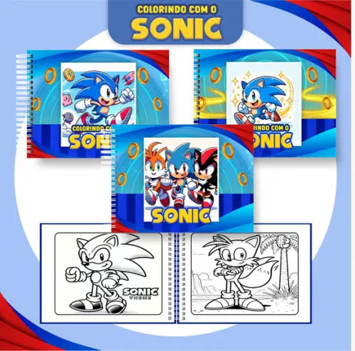 Livrinho de colorir Sonic