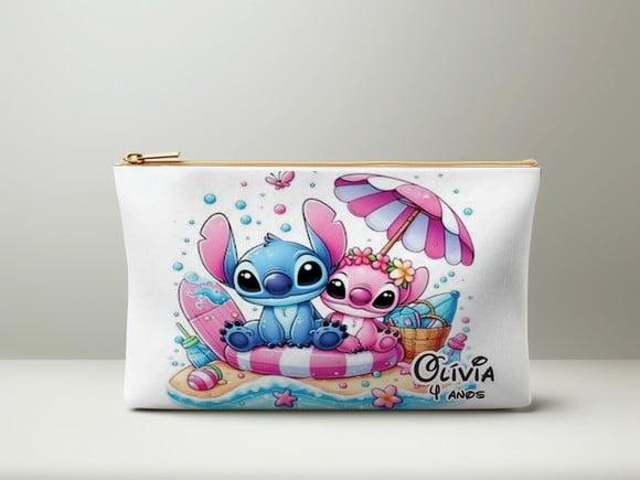 Kit 20 Necessaire + 20 Mochilinha Personalizada Stitch