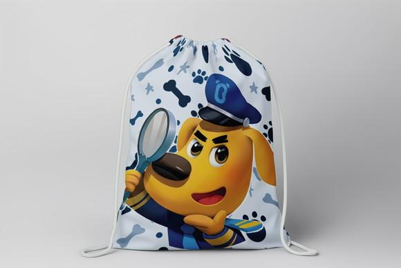 Mochilinha Detetive Labrador Personalizada