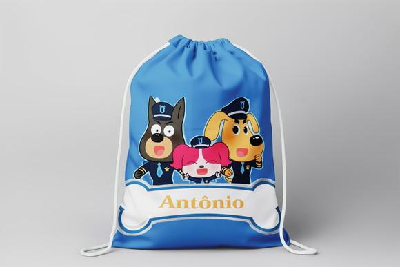 Mochilinha Detetive Labrador Personalizada
