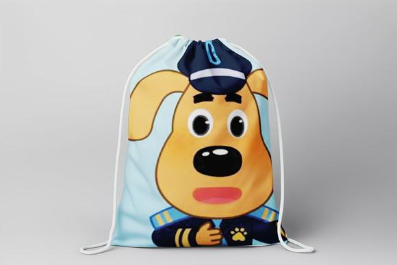 Mochilinha Detetive Labrador Personalizada