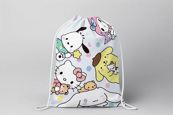 Mochilinha Hello Kitty e Seus Amigos sem Personalização