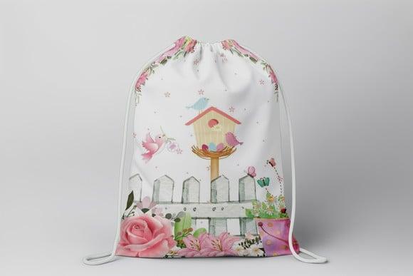 Mochilinha Personalizada Bailarina no Jardim