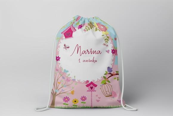 Mochilinha Personalizada Jardim Encantado