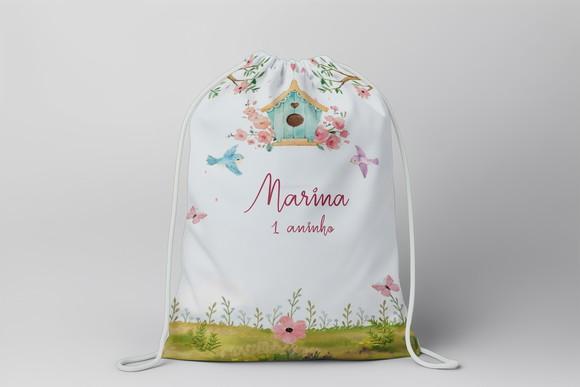 Mochilinha Personalizada Jardim Encantado