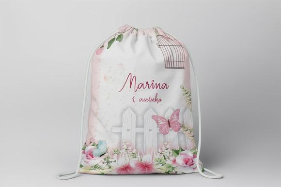Mochilinha Personalizada Jardim Encantado