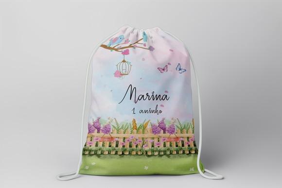 Mochilinha Personalizada Jardim Encantado