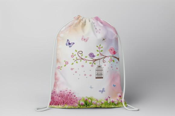 Mochilinha Personalizada Jardim Encantado