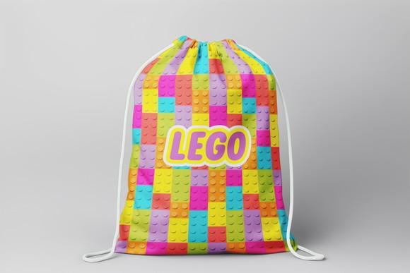 Mochilinha Personalizada Lego Colorido