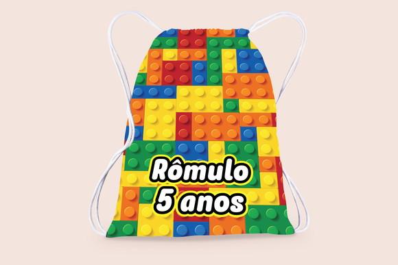 Mochilinha Personalizada Lego com Nome
