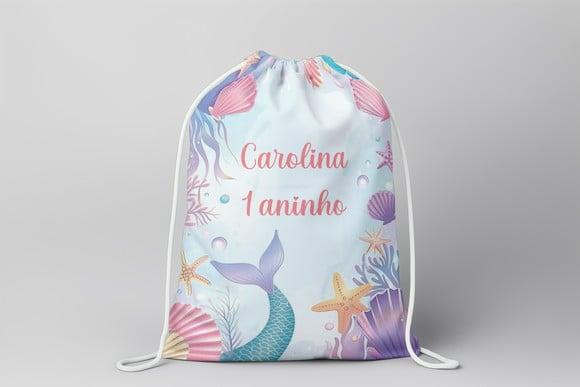 Mochilinha Personalizada Sereia