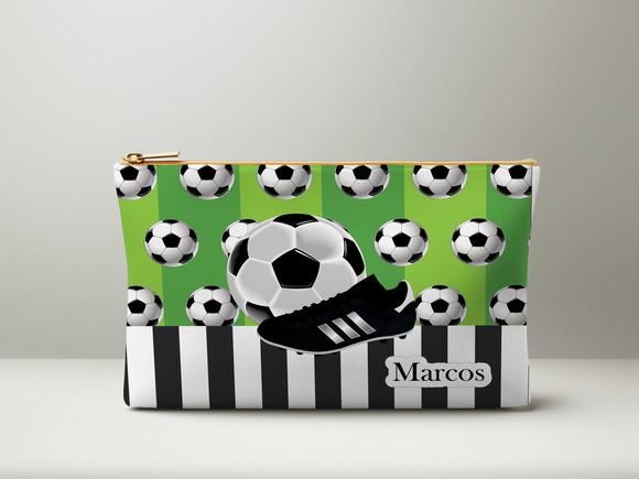 Necessaire Futebol com Nome Personalizado