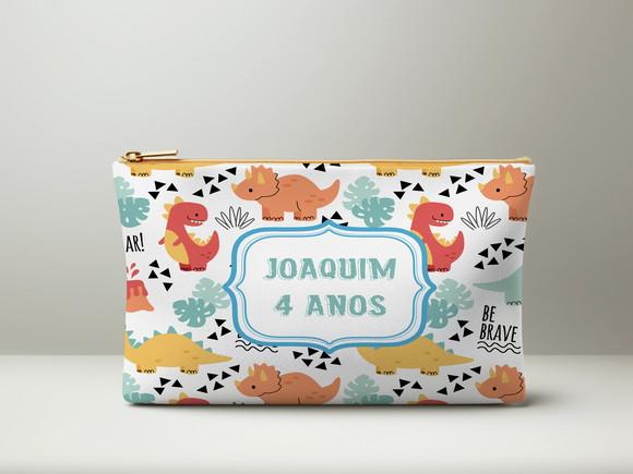 Necessaire Personalizada Slim Dinossauros