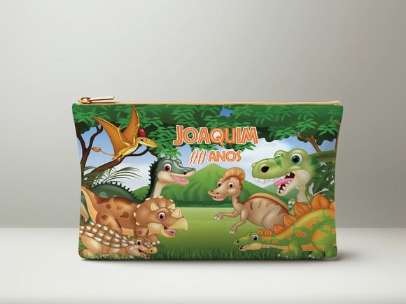 Necessaire Personalizada Slim Dinossauros