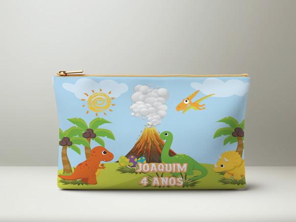 Necessaire Personalizada Slim Dinossauros