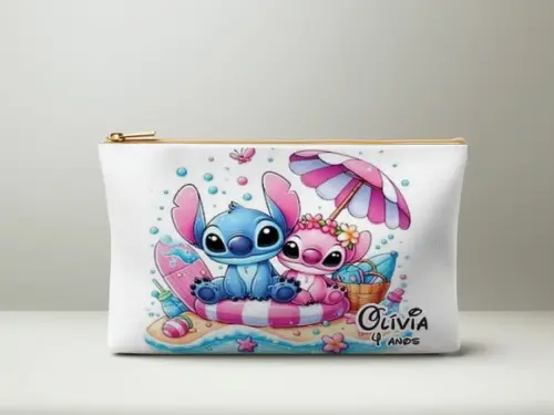 Kit 20 Necessaire + 20 Mochilinha Personalizada Stitch