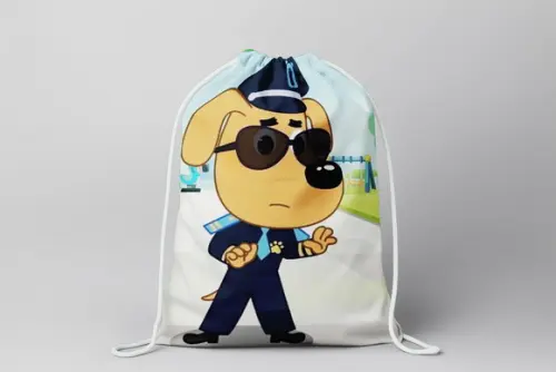 Mochilinha Detetive Labrador Personalizada