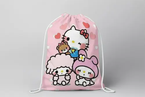 Mochilinha Hello Kitty e Seus Amigos sem Personalização