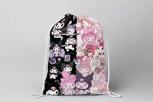 Mochilinha Hello Kitty Kuromi e Melody