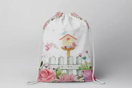 Mochilinha Personalizada Bailarina no Jardim