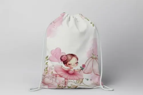 Mochilinha Personalizada Bailarina no Jardim