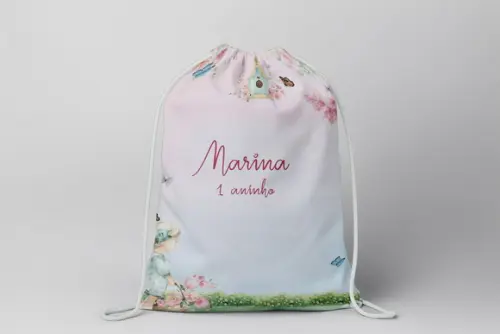 Mochilinha Personalizada Jardim Encantado