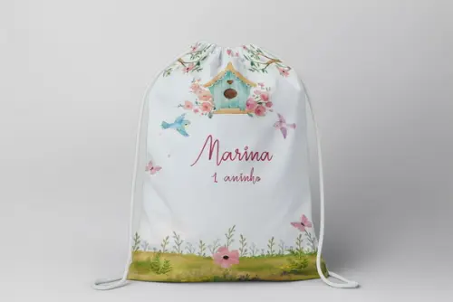 Mochilinha Personalizada Jardim Encantado