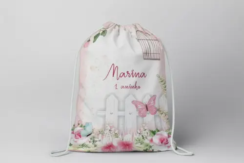 Mochilinha Personalizada Jardim Encantado