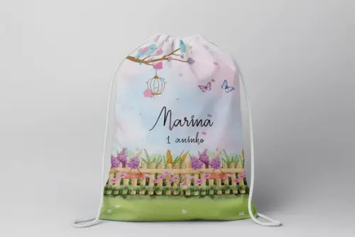 Mochilinha Personalizada Jardim Encantado