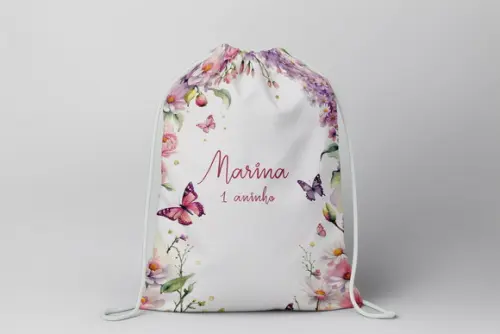 Mochilinha Personalizada Jardim Encantado
