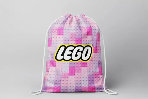 Mochilinha Personalizada Lego Rosa