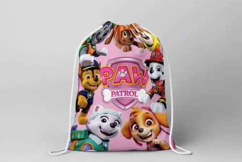 Mochilinha Personalizada Patrulha Canina Rosa