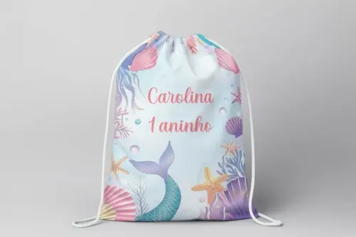 Mochilinha Personalizada Sereia