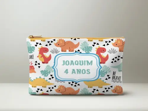 Necessaire Personalizada Slim Dinossauros