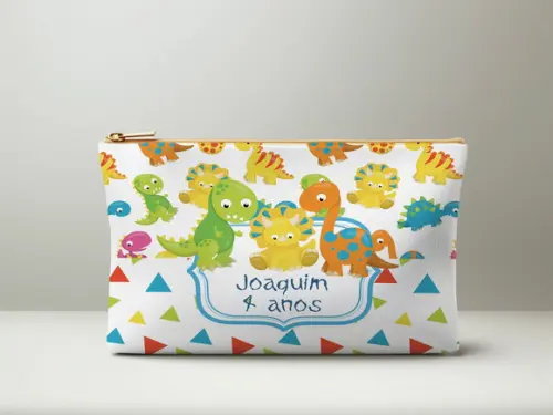 Necessaire Personalizada Slim Dinossauros