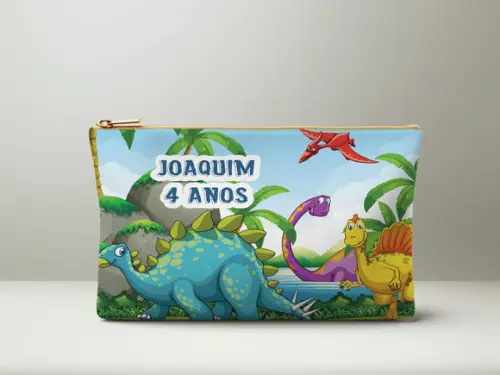 Necessaire Personalizada Slim Dinossauros