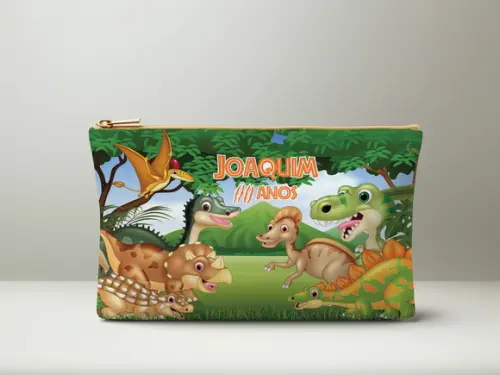 Necessaire Personalizada Slim Dinossauros