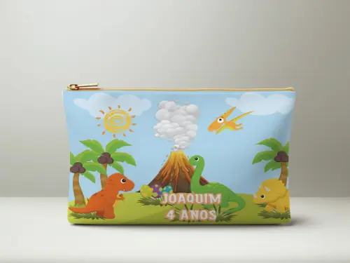 Necessaire Personalizada Slim Dinossauros