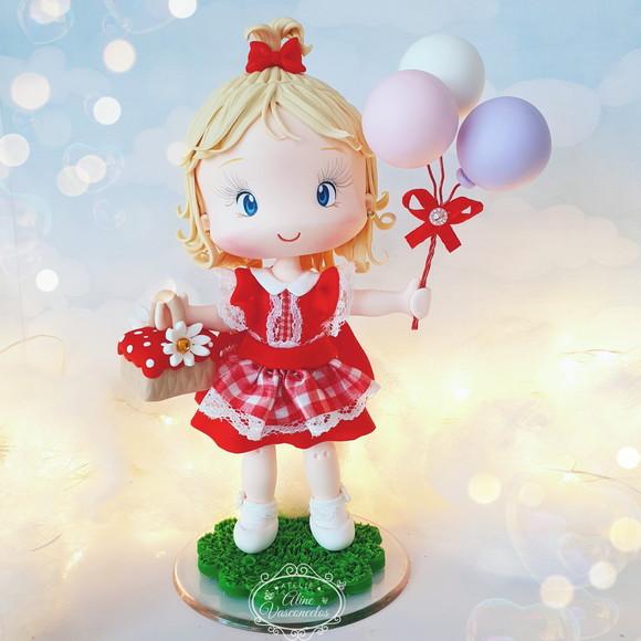 Bonequinha Personalizada Chapeuzinho Vermelho em Biscuit