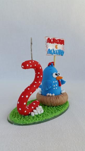 Mini Topo Galinha Pintadinha em Biscuit