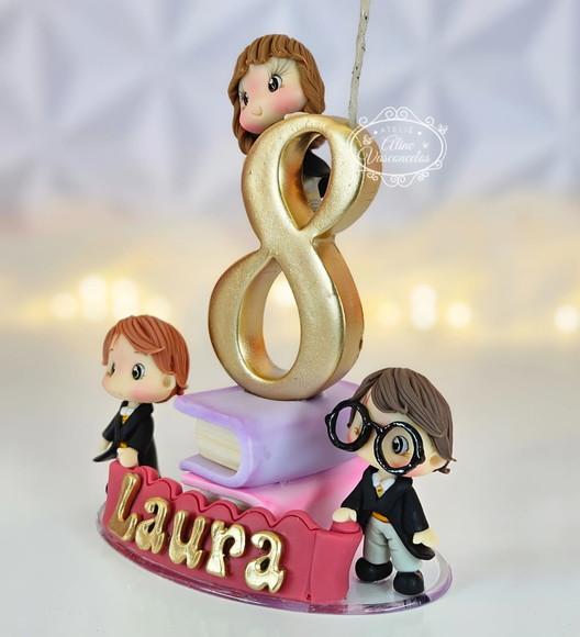 Mini Topo Harry Potter e Sua Turma em Biscuit