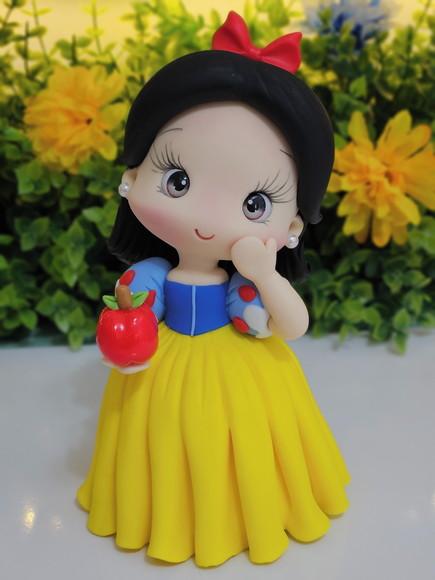 Peça Decorativa Branca de Neve em Biscuit