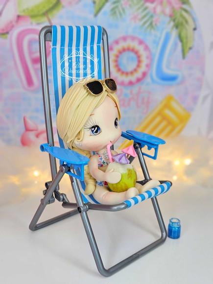 Peça Decorativa Elsa (frozen) Pool Party Biscuit