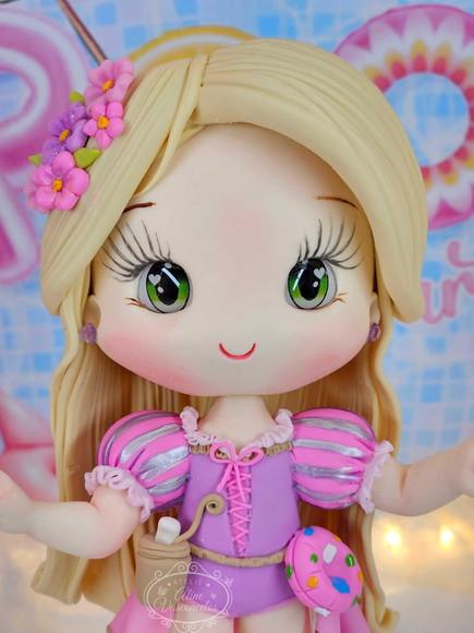 Peça Decorativa Rapunzel Pool Party Biscuit