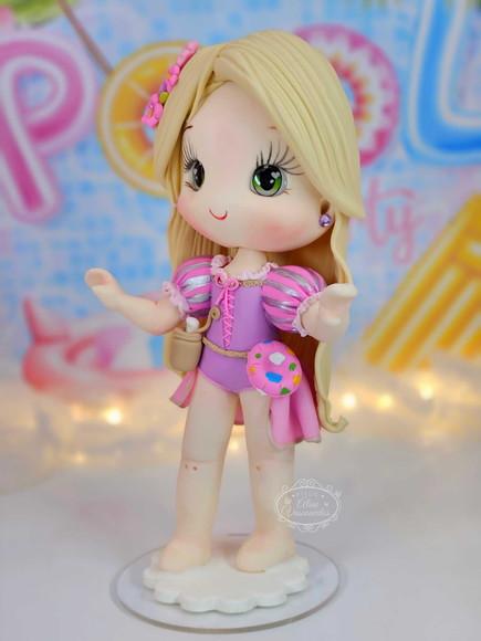Peça Decorativa Rapunzel Pool Party Biscuit