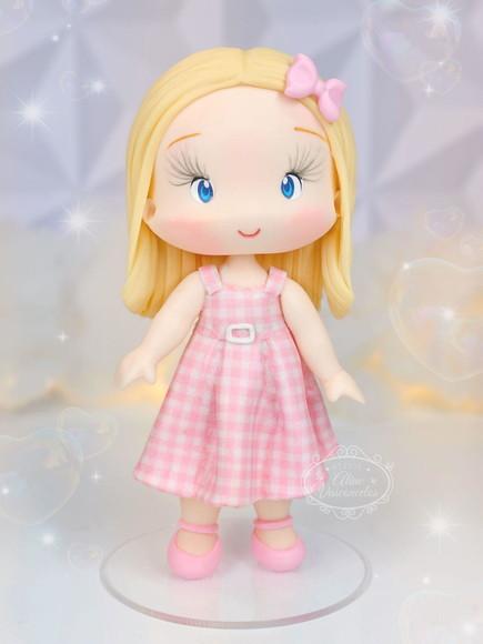 Topo de Bolo Barbie Personalizada em Biscuit