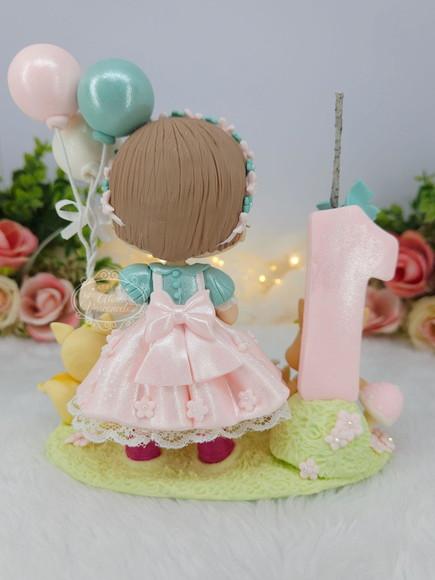 Topo de Bolo Bosque Encantado Personalizado em Biscuit