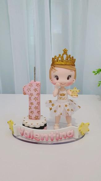 Topo de Bolo Brilha Brilha Estrelinha em Biscuit